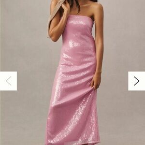 Hutch Strapless Sequin Column Midi Dress